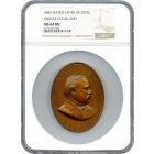 Indian Peace Medal - 1885 Grover Cleveland,  J-IP-46 AE Oval NGC MS64 