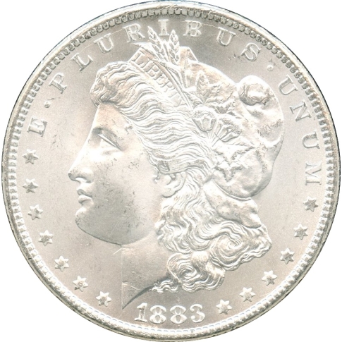 1883-CC $1 Morgan Silver Dollar NGC MS66 Ex. GSA Hoard, Box & COA