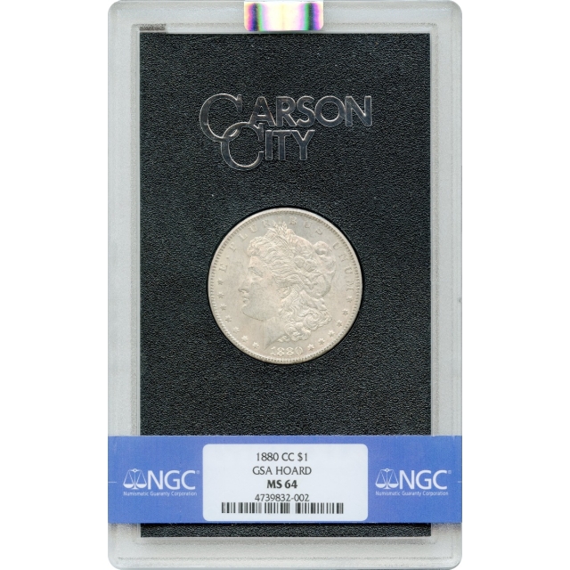 1880-CC $1 Morgan Silver Dollar GSA Hoard NGC MS64