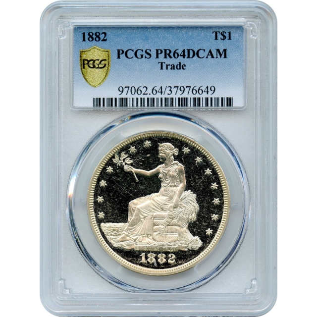1882 T$1 Trade Dollar PCGS PR64DCAM