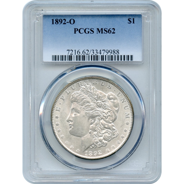 1892-O $1 Morgan Silver Dollar PCGS MS62