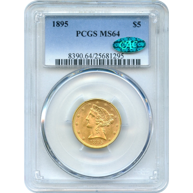 1895 $5 Liberty Head Half Eagle PCGS MS64 (CAC)
