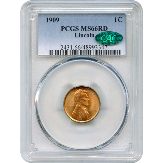 1909 1C Lincoln Cent PCGS MS66RD (CAC)