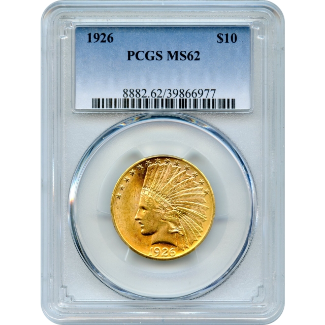 1926 $10 Indian Head Eagle PCGS MS62