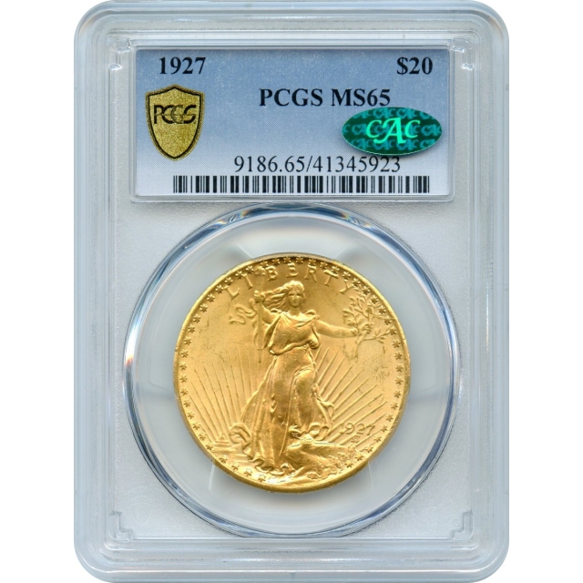 1927 $20 Saint Gaudens Double Eagle PCGS MS65 (CAC)