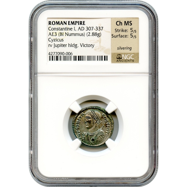 Ancient Rome - AD 307-337 Constantine I AE3 (BI Nummus) NGC Choice MS Ex.Robbins Collection