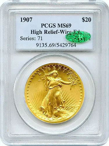 1907 Eagle CAC Coin