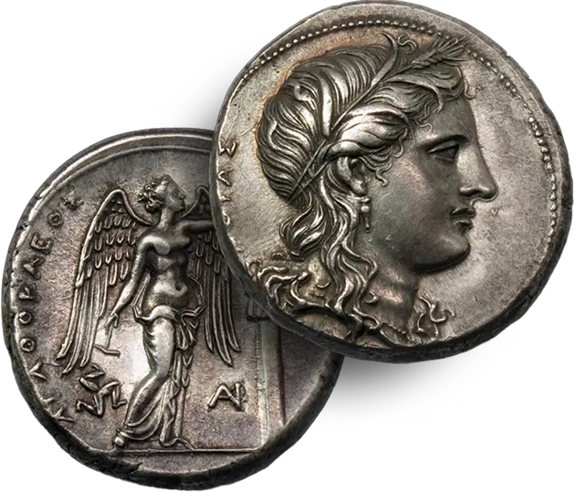 Ancient Global Agathokles Coin