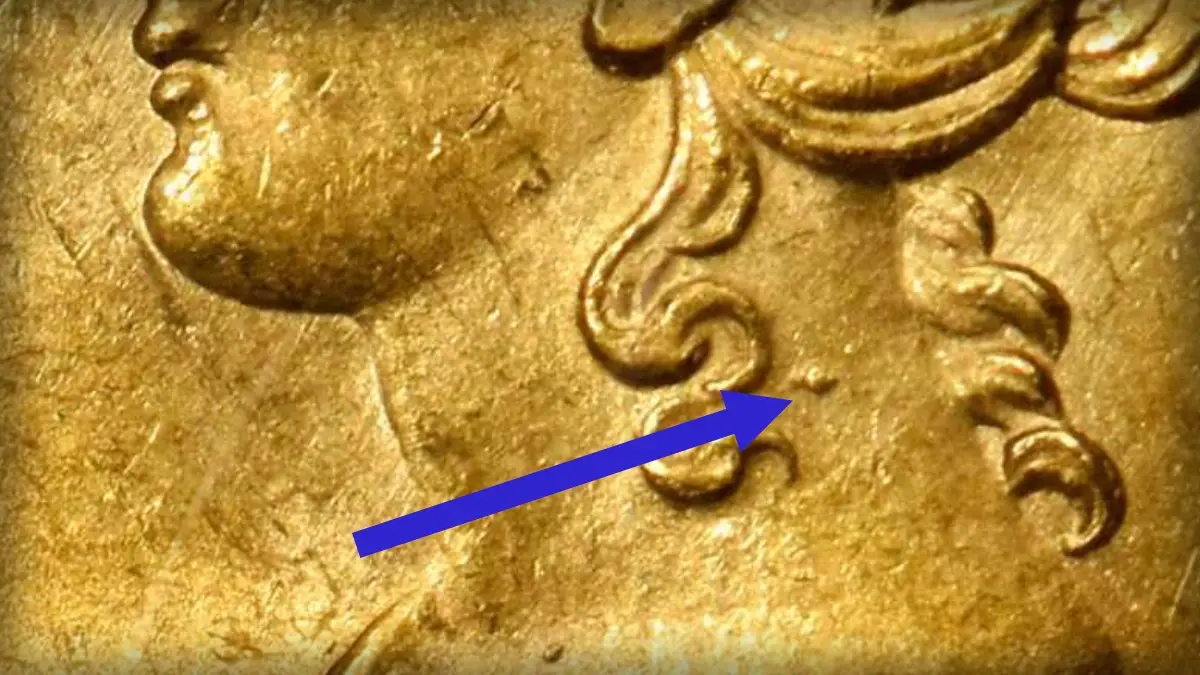 Raised Dot 1839 Half Eagle SB detail