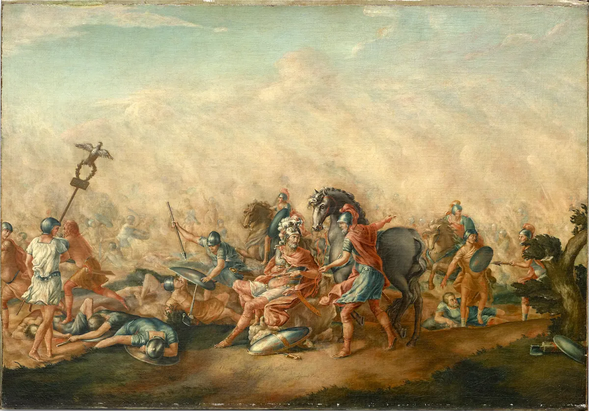 The Death of Paulus Aemilius at the Battle of Cannae Painting