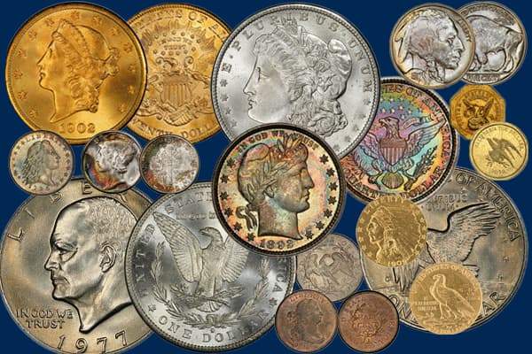 Sold numismatic coins