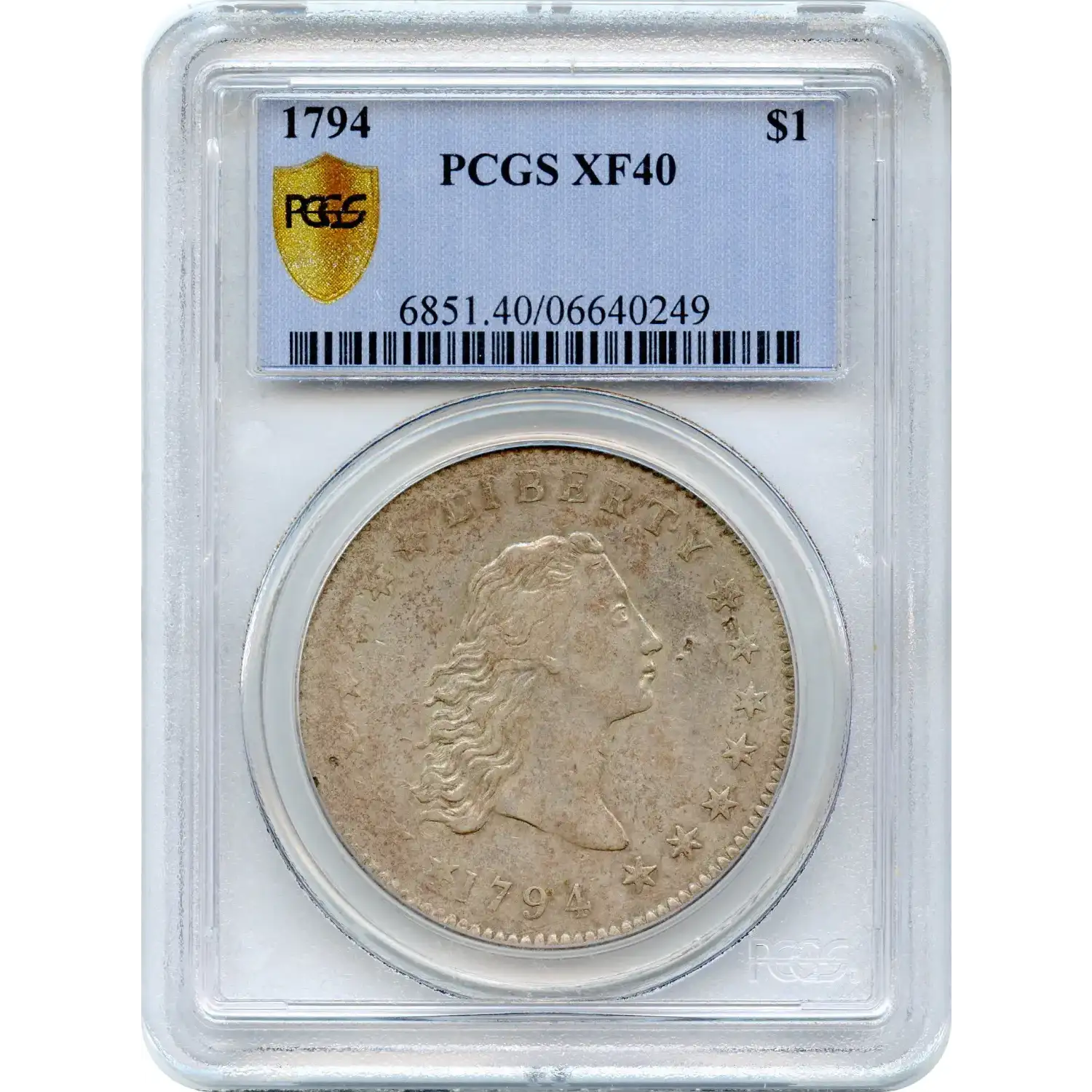1794 $1 Flowing Hair Silver Dollar PCGS XF-40 - AU Capital Management, LLC