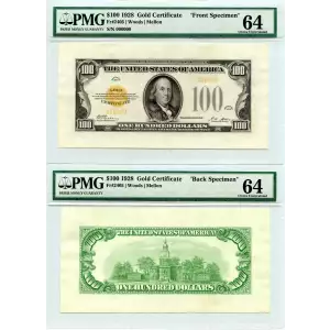 $100 1928 gold seal. Small Size Gold Certificates 2405