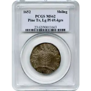 1652 Shilling Pine Tree, Large Planchet (3)