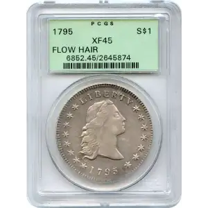 1795 $1 Flowing Hair, 3 Leaves