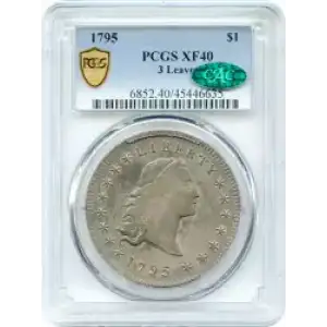 1795 $1 Flowing Hair, 3 Leaves (4)