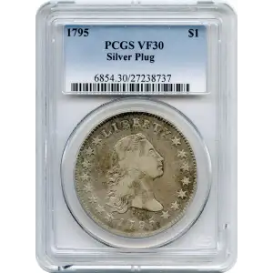 1795 $1 Flowing Hair, Silver Plug (4)