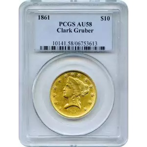 1861 $10 Clark, Gruber & Co. (2)