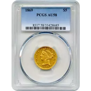 1869 $5 (5)