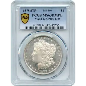 1878 8TF $1 VAM 23 Crazy Lips TOP 100, DMPL (2)