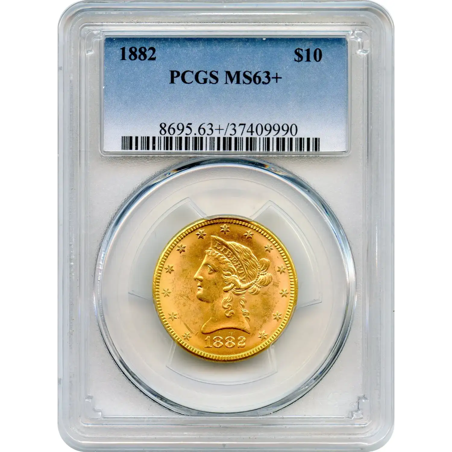 1882 $10 Liberty Head Eagle PCGS MS-63+
