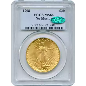 1908 $20 No Motto