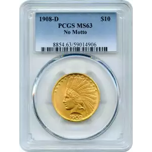 1908-D $10 No Motto (2)