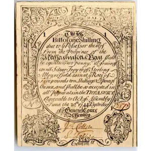 1s (2 dwt, 16 gr) June 20, 1744  COLONIAL CURRENCY MA-125 (4)