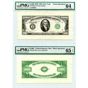 $5,000 1928  High Denomination Notes 2220-B