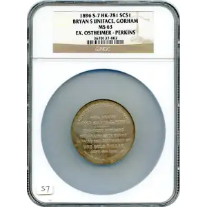 Bryan So-Called Dollar Silver Medal