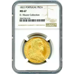 PORTUGAL Gold PECA (6400 Reis)