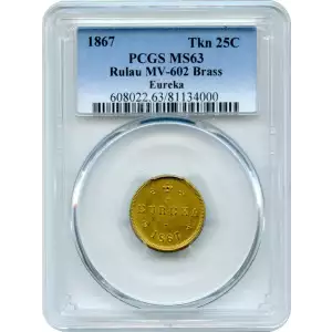 Private Tokens -Civil War Tokens (1860s)-By Composition-Copper or Brass -- 1 Token