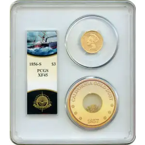 1856-S $3 S.S. Central America #2 (with Pinch) (2)