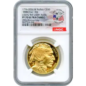 1776-2026 W Gold $50 American Buffalo 1oz NGC PF-70 (2)
