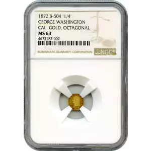 1872 GEORGE WASHINGTON CAL. GOLD, OCTAGONAL (3)