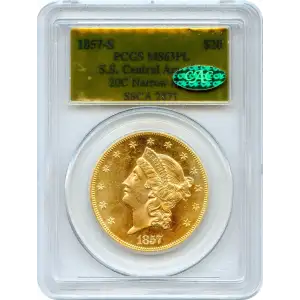 1857-S $20 Narrow Serif S.S. Central America #1 Gold Foil (3)