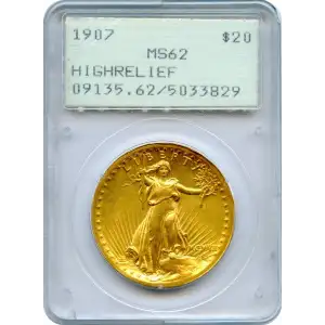 1907 $20 High Relief, Wire Edge (2)
