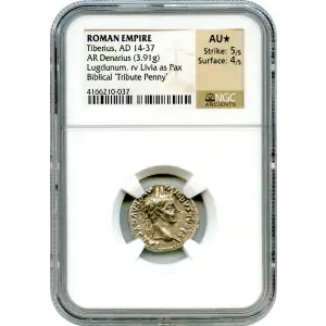 Roman Empire AD 14-37 AR Denarius Tiberius (3)