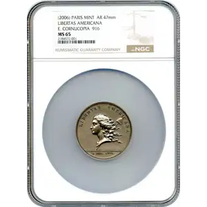 1781 Paris Mint Libertas Americana Silver Medal NGC MS-65 (4)