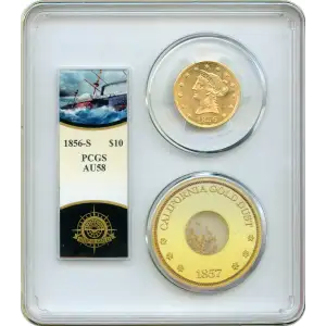 1856-S $10 S.S. Central America #2 (with Pinch) (2)