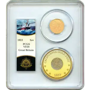1823 Great Britain Gold Sovereign PCGS VF-35 KM#682 (3)