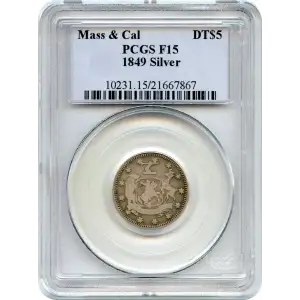 $5 Massachusetts & California Co. Pioneer Silver Die Trial (2)