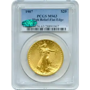 1907 $20 High Relief, Flat Edge (2)