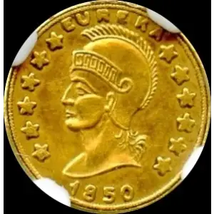 California Round $1 Gold Dollar