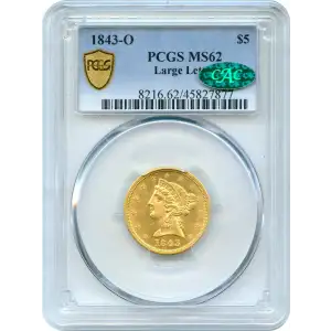 1843-O $5 Large Letters (5)