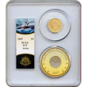 1849 $5 Moffat & Co. S.S. Central America #2 (with Pinch) (4)