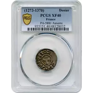 France Provincial Comte d'Auxerre Denier