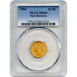 1861 $2.50 New Reverse