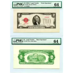 $2 1928-A red seal. Small Legal Tender Notes 1502