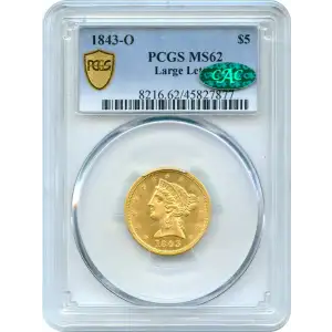 1843-O $5 Large Letters (3)